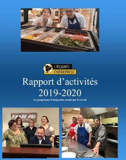 Rapport d'activit&eacute;s 2019-2020 - Un programme d'int&eacute;gration sociale par le travail - L'&Eacute;quipe Entreprise