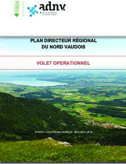 PLAN DIRECTEUR RÉGIONAL DU NORD VAUDOIS VOLET OPERATIONNEL - Version : consultation publique, décembre 2018 - ADNV