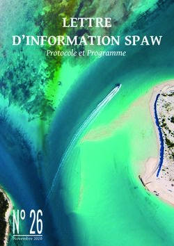 LETTRE D'INFORMATION SPAW - Protocole et Programme - Novembre 2020