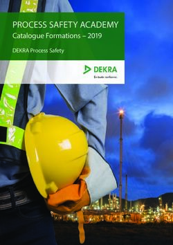 PROCESS SAFETY ACADEMY - Catalogue Formations - 2019 DEKRA Process Safety