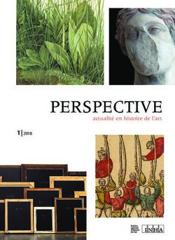 PERSPECTIVE actualité en histoire de l'art 1