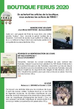 BOUTIQUE FERUS 2020 En achetant les articles de la boutique, vous soutenez les actions de FERUS !