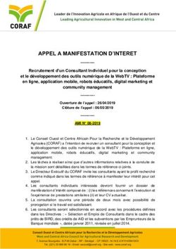 APPEL A MANIFESTATION D'INTERET - CORAF