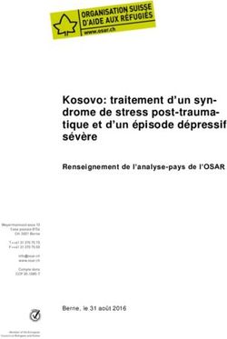 Kosovo: traitement d'un syn-drome de stress post-trauma-tique et d'un épisode dépressif sévère - Renseignement de l'analyse-pays de l'OSAR ...