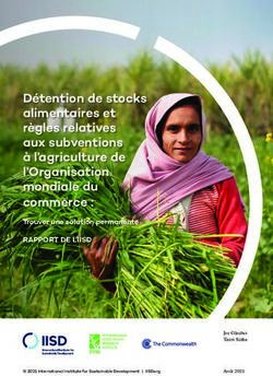 Détention de stocks alimentaires et règles relatives aux subventions à l'agriculture de l'Organisation mondiale du commerce