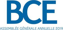 ASSEMBL&Eacute;E G&Eacute;N&Eacute;RALE ANNUELLE 2019 - BCE Inc.