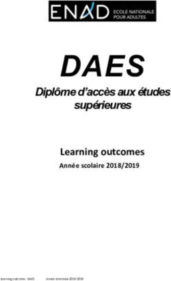 DAES Diplôme d'accès aux études supérieures - Learning outcomes