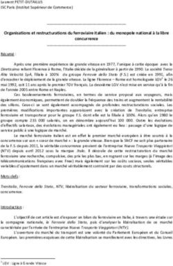 Organisations et restructurations du ferroviaire italien : du monopole national à la libre concurrence