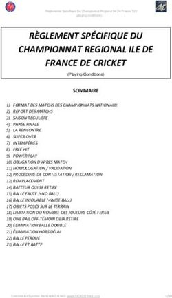 RÈGLEMENT SPÉCIFIQUE DU CHAMPIONNAT REGIONAL ILE DE FRANCE DE CRICKET - France Cricket