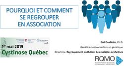 POURQUOI ET COMMENT SE REGROUPER EN ASSOCIATION - Gail Ouellette, Ph.D. Directrice, Regroupement québécois des maladies orphelines - AWS