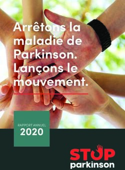 Arrêtons la maladie de Parkinson. Lançons le mouvement 2020