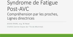 Syndrome De Fatigue Post Avc Compr Hension Par Les Proches Lignes