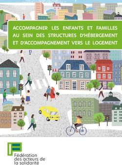 ACCOMPAGNER LES ENFANTS ET FAMILLES AU SEIN DES STRUCTURES D'HÉBERGEMENT ET D'ACCOMPAGNEMENT VERS LE LOGEMENT