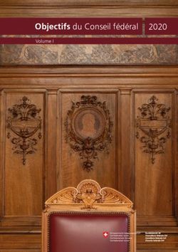 Objectifs du Conseil fédéral 2020 - admin.ch