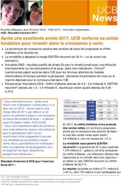 Apr&egrave;s une excellente ann&eacute;e 2017, UCB renforce sa solide fondation pour investir dans la croissance &agrave; venir.