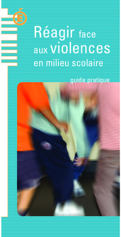 Aux violences Réagir face - guide pratique