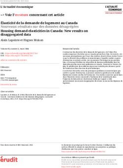 Voir l'erratum concernant cet article Élasticité de la demande de logement au Canada Nouveaux résultats sur des données désagrégées Housing ...