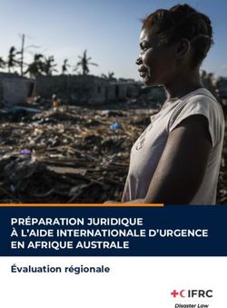 PRÉPARATION JURIDIQUE À L'AIDE INTERNATIONALE D'URGENCE EN AFRIQUE AUSTRALE - Évaluation régionale