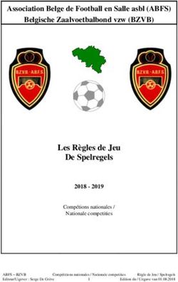 Les Règles de Jeu De Spelregels - Association Belge de Football en Salle asbl (ABFS) Belgische Zaalvoetbalbond vzw (BZVB)