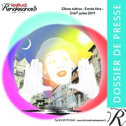 22ème édition - Entrée libre - 5/6/7 juillet 2019 - Festival RenaissanceS