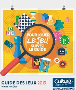 GUIDE DES JEUX 2019 cultura.com/jeux - POUR JOUER SUIVEZ LE GUIDE