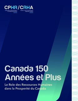 Canada 150 Ann es et Plus - Le Role des Ressources Humaines dans la Prosperité du Canada