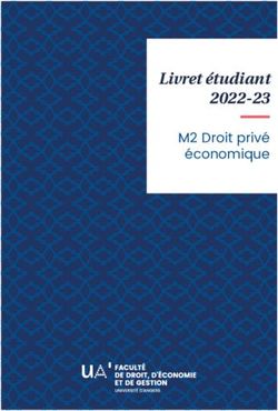 Livret étudiant 2022-23 - M2 Droit privé économique - Angers