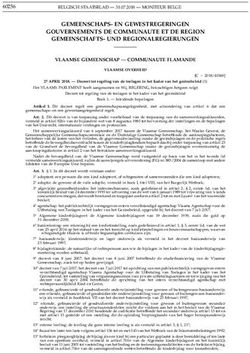 GEMEENSCHAPS- EN GEWESTREGERINGEN GOUVERNEMENTS DE COMMUNAUTE ET DE REGION GEMEINSCHAFTS- UND REGIONALREGIERUNGEN - refLex