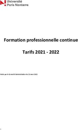 Formation professionnelle continue Tarifs 2021 2022