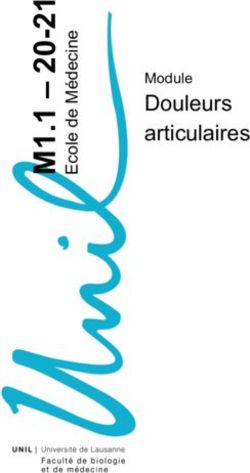 Douleurs articulaires - Module - UNIL