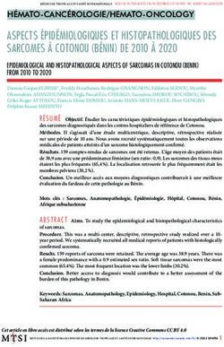 ASPECTS &Eacute;PID&Eacute;MIOLOGIQUES ET HISTOPATHOLOGIQUES DES SARCOMES &Agrave; COTONOU (B&Eacute;NIN) DE 2010 &Agrave; 2020