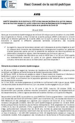 Haut Conseil de la santé publique - AVIS