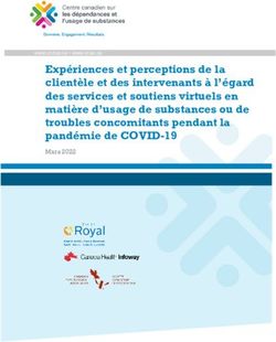 Expériences et perceptions de la clientèle et des intervenants à l'égard des services et soutiens virtuels en matière d'usage de substances ou de ...