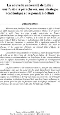 3 La nouvelle université de Lille : une fusion à parachever, une stratégie académique et régionale à définir - Université ...