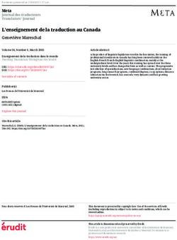 L'enseignement de la traduction au Canada - Genevi&egrave;ve Mareschal - &Eacute;rudit