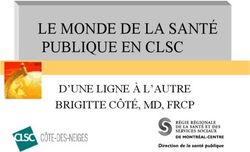 LE MONDE DE LA SANTÉ PUBLIQUE EN CLSC - D'UNE LIGNE À L'AUTRE BRIGITTE CÔTÉ, MD, FRCP