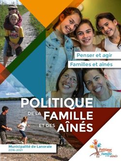 POLITIQUE DE LA FAMILLE ET DES AÎNÉS - Penser et agir Familles et aînés - Municipalité de Lanoraie