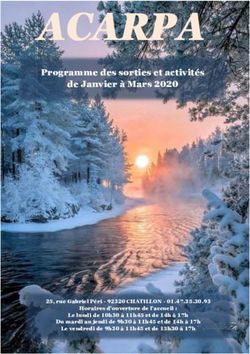 ACARPA Programme des sorties et activités de Janvier à Mars 2020