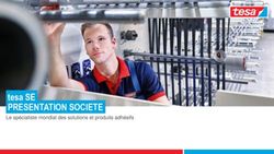Tesa SE PRÉSENTATION SOCIETE - Le spécialiste mondial des solutions et produits adhésifs