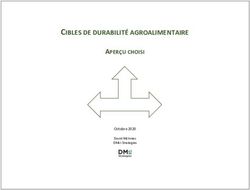CIBLES DE DURABILIT&Eacute; AGROALIMENTAIRE - APER&Ccedil;U CHOISI Octobre 2020 - Conseil de la ...