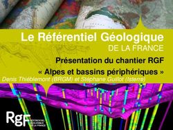 Le Référentiel Géologique - DE LA FRANCE Présentation du chantier RGF " Alpes et bassins périphériques "