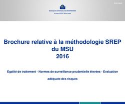 Brochure relative à la méthodologie SREP du MSU 2016 - Égalité de traitement - Normes de surveillance prudentielle élevées - Évaluation adéquate ...