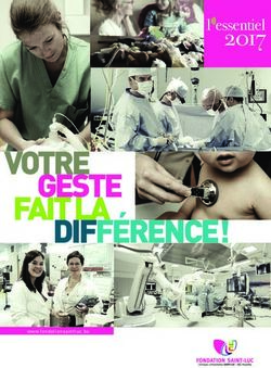 VOTRE GESTE FAIT LA DIFFÉRENCE ! 2017 - Cliniques universitaires Saint-Luc