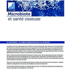 Microbiote et sant&eacute; osseuse - Cerin