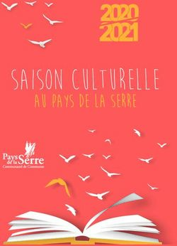 SAISON CULTURELLE Au pays de la serre