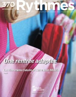 SEPTEMBRE 2020 Rythmes - Une rentr&eacute;e adapt&eacute;e Les Entretiens Caluire et Cuire Jean Moulin - Ville de CALUIRE