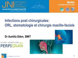 I Infections post chirurgicales: ORL, stomatologie et chirurgie maxillo-faciale - Infections post chirurgicales: Dr Aurélia Eden, SMIT
