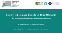 Le suivi radiologique d'un site en d&eacute;mant&egrave;lement : OHM ...