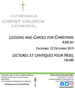 LESSONS AND CAROLS FOR CHRISTMAS - 4:00 PM DECEMBER 22 DÉCEMBRE 2019