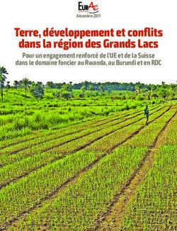 Terre, développement et conflits dans la région des Grands Lacs - Pour un engagement renforcé de l'UE et de la Suisse dans le domaine foncier au ...